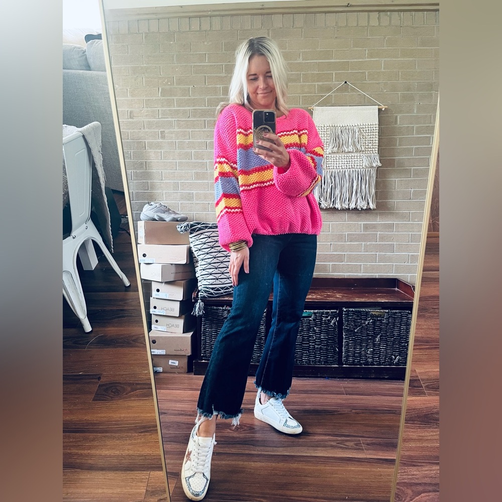 Main Strip Pink and Yellow Sweater